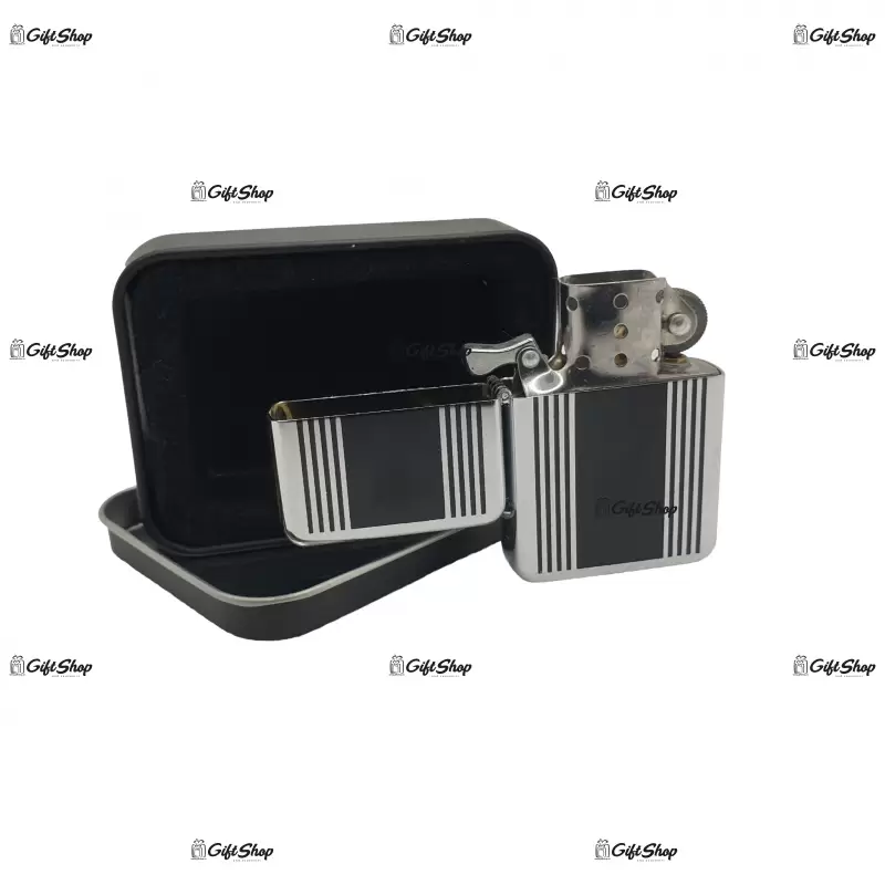 Black, bricheta gen zippo metalica model 3